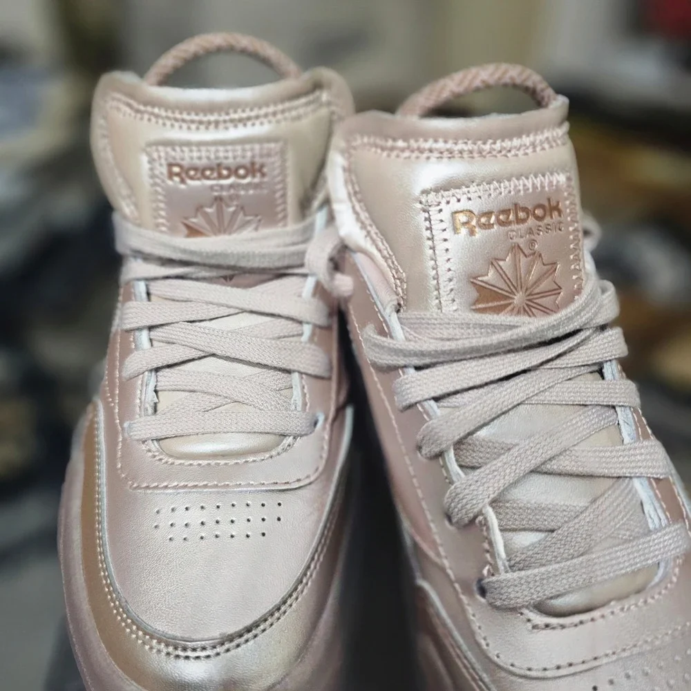 Reebok Cardi B Club C Double Women 6.5 Rose Gold H05183 Like New